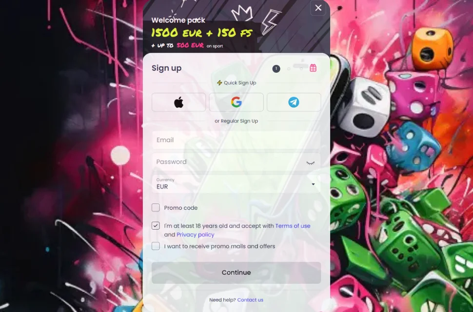 Starzino registratie